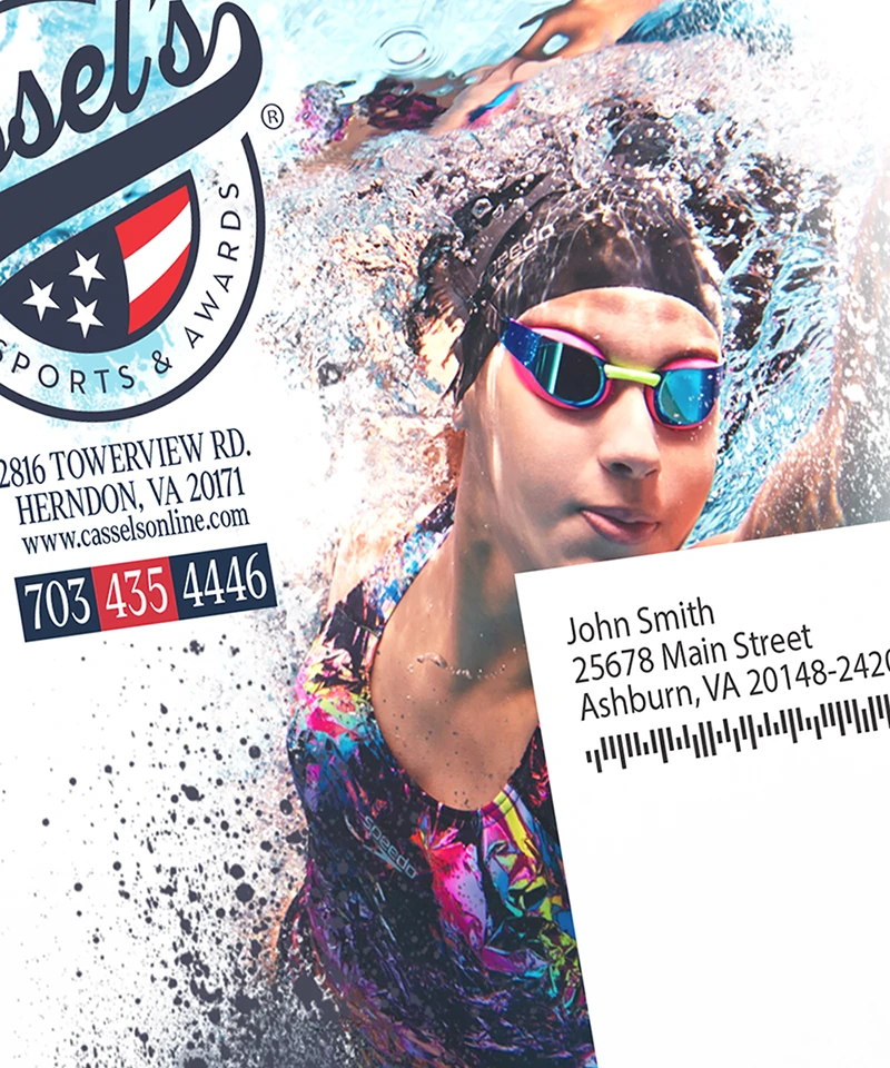 Cassel's Swim mailer front slide